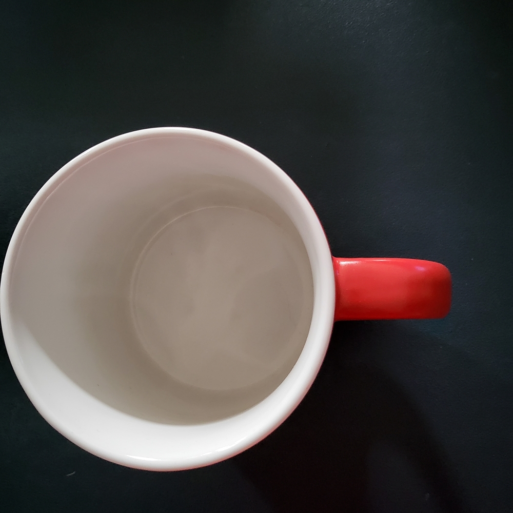 Bright Red 20oz Mug with White Text - Picture 2 of 4